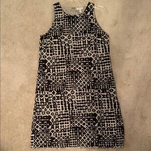 Garnet Hill Black and Tan Dress